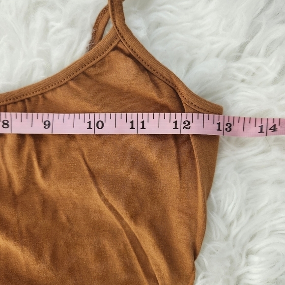 Daisy Dark Camel Jumpsuit. Size Small. New. - Picture 4 of 6